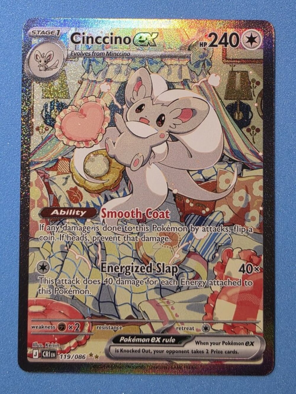Cinccino ex 119/086 SIR Chaos Rising Pokemon English NM